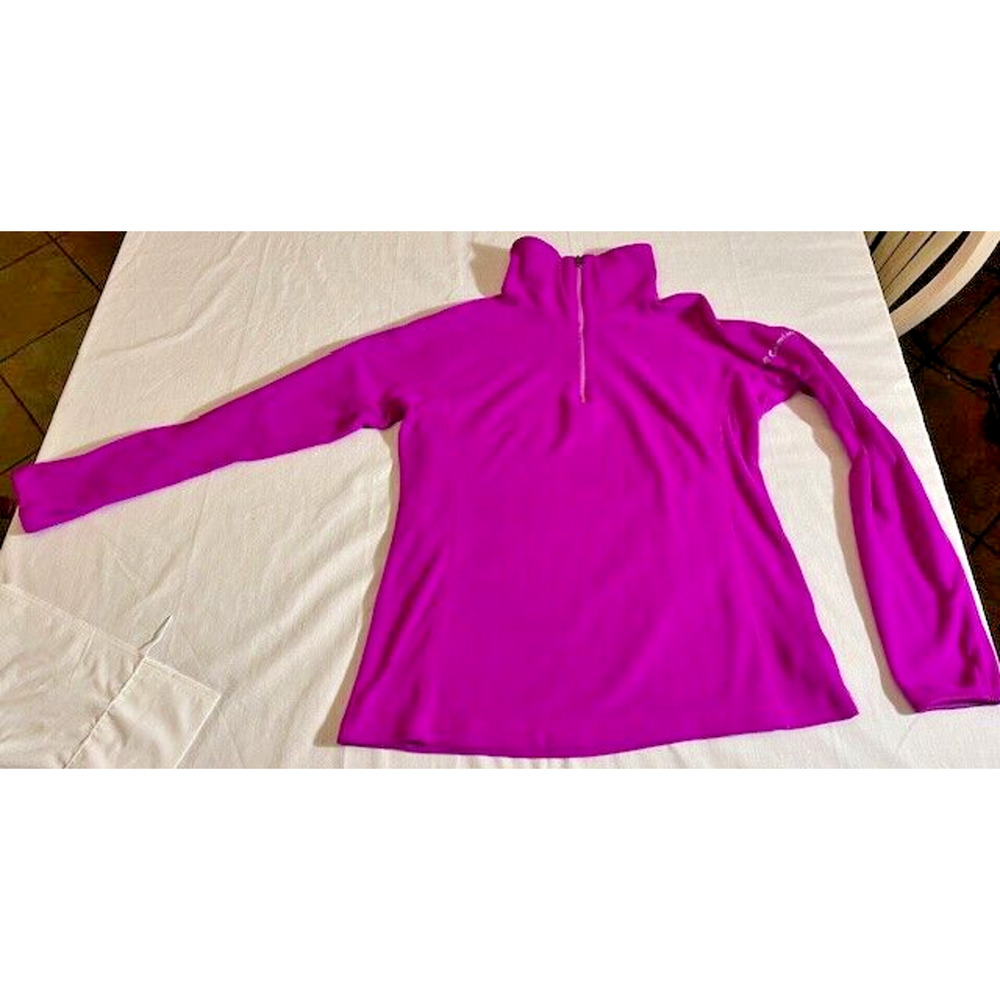Columbia 1/4 Zip Pullover Top Magenta Womens Size Small - Picture 1 of 12
